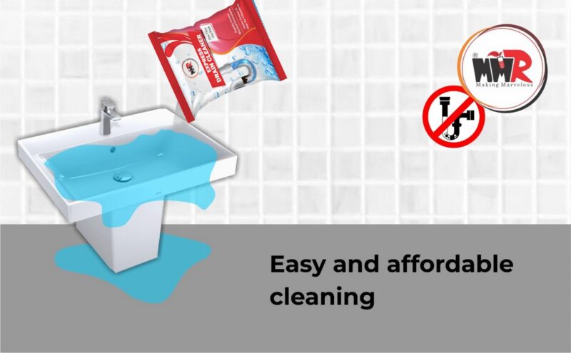 MMR Making Marvelous Drain-Insta All Pipe Safe Express Drain Cleaner powder Clear Clogged Sinks & Pipes (50gm, Pack Of 10) - Image 6