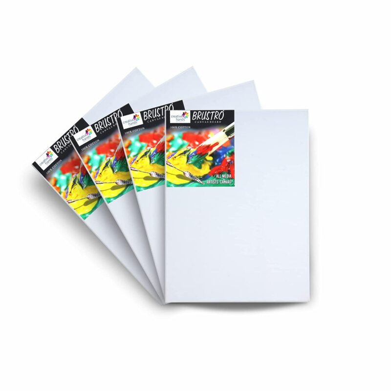 Brustro Artists Canvas Board Medium Grain, 20"x24" (Pack of 4) - Image 5