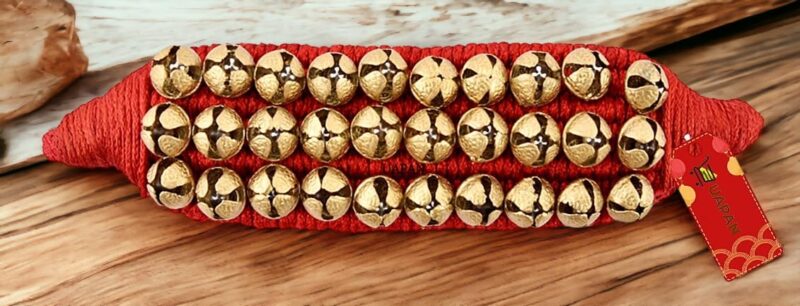 UAPAN Brass Ghungroo Anklets Bells For Women I 3 Line Pad I Red I 10 Pair I Perfect for traditional Indian dance - Image 7