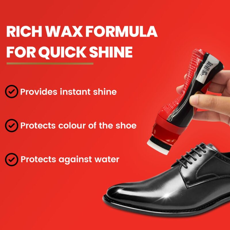 4x Kiwi Instant Polish - Black Leather 75ml each - Pack of 4 - Image 6