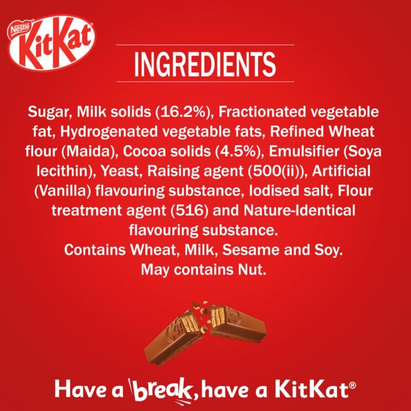 KIT KAT, 3 Fingers, Chocolate Coated, Wafer Bar –28.5g, Pack of 28 Units , 798g, Box - Image 3