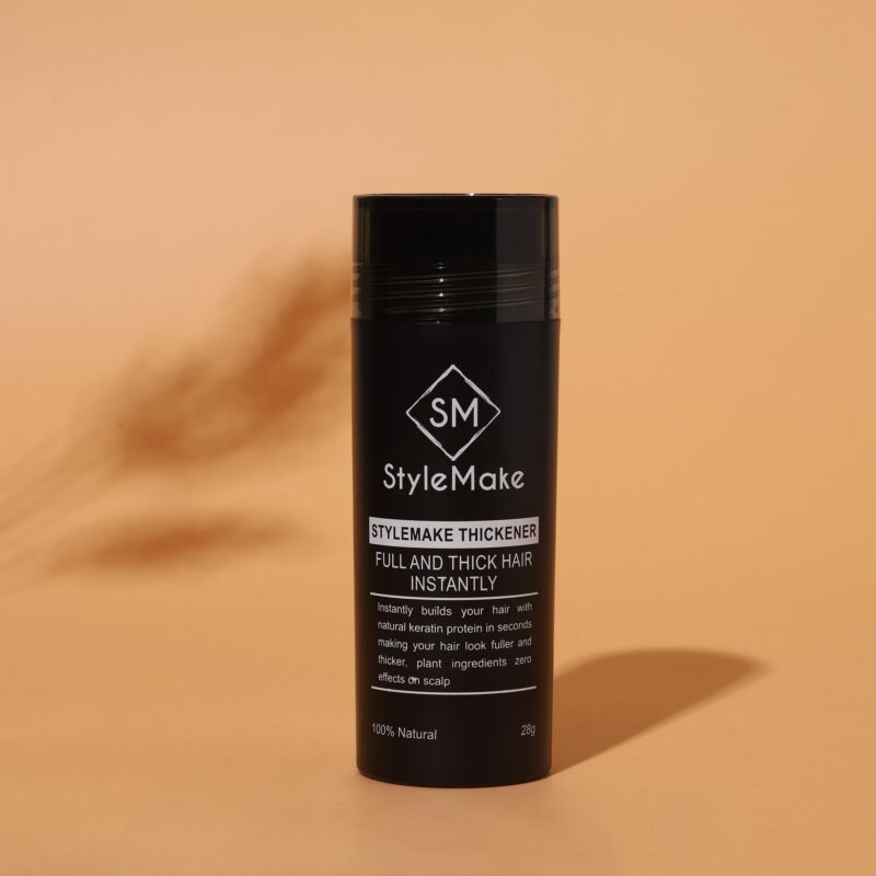 STYLEMAKE Thickener Hair Loss Concealer With Hair Spray - Hair Building Fibers - Hair Fibers For Thin & Fine Hair - Hair Thickening Fibers For Men & Women- Combo Pack (Black) -28 Grams - Image 2