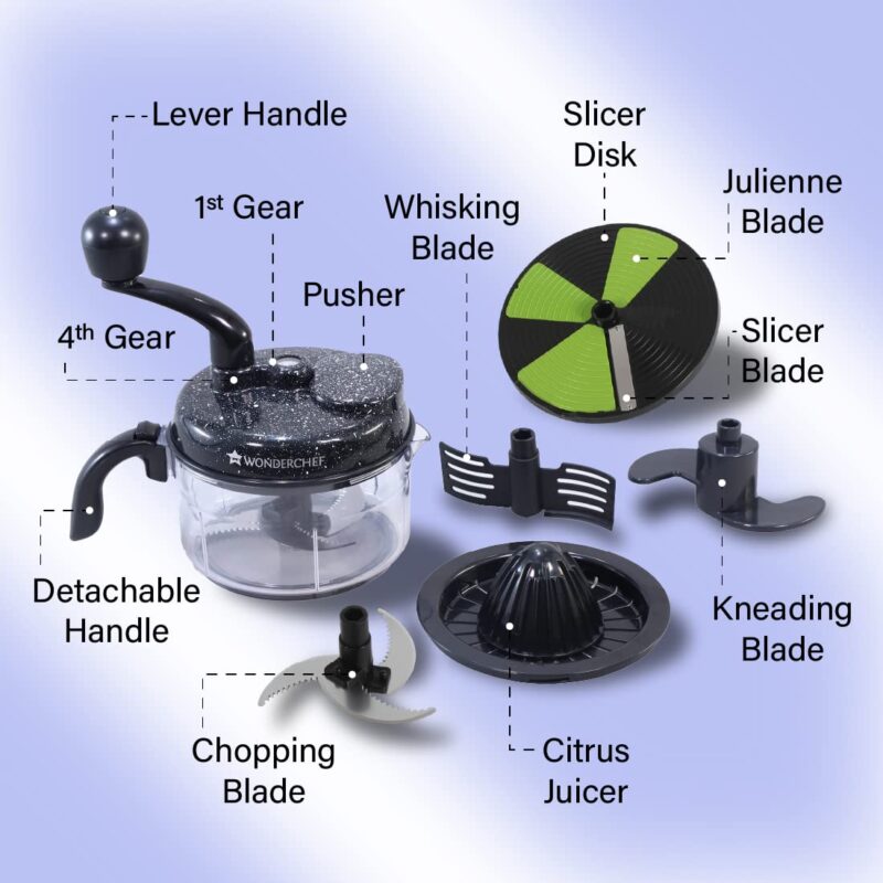 Wonderchef Turbo Chopper with Atta Kneader Attachment - Image 2