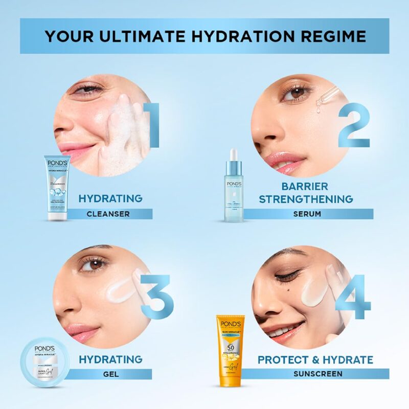 Pond's Super Light Gel Oil Free Moisturiser With Hyaluronic Acid + Vitamin E || 200 ml - Image 3