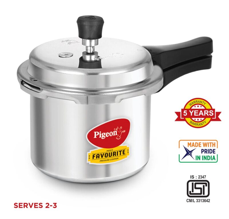 Pigeon by Stovekraft Favourite Outer Lid Non Induction Aluminium Pressure Cooker, 3 Litres, Silver - Image 5