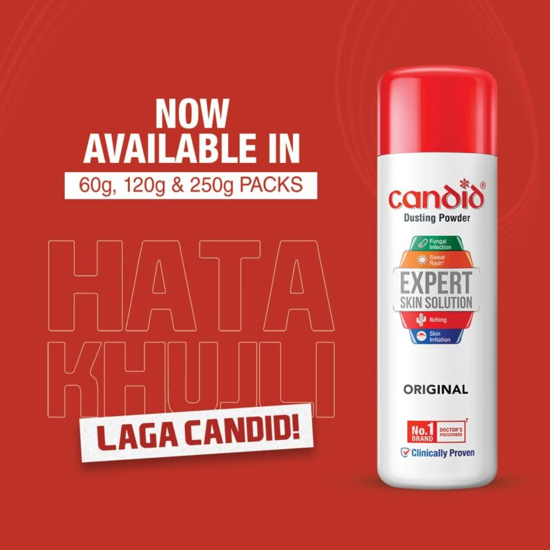 Candid Dusting Powder | Expert Skin Solution |Doctor's Prescribed No.1 Brand | Prevents Sweat Rash, Itching, Fungal Infection & Skin Irritation | Anti-fungal Powder | Clotrimazole | 250g | Pack of 3 - Image 3