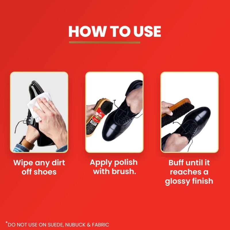 4x Kiwi Wax Shoe Polish | Renews and Protects Leather | For Black Leather (40 gm)  each - Pack of 4 - Image 6