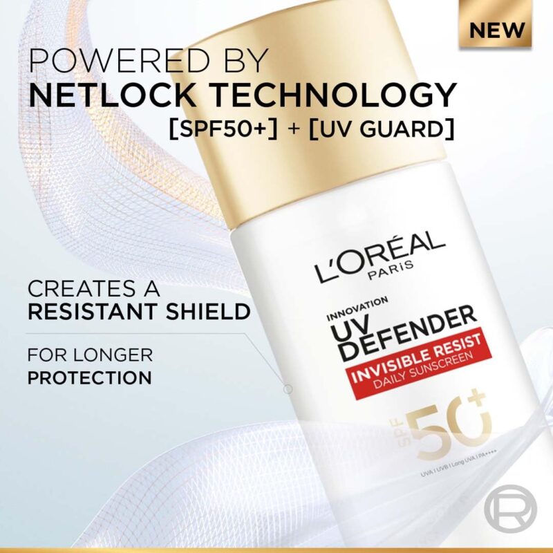 L’Oreal Paris Uv Defender Invisible Resist Daily Sunscreen Spf50+ Pa++++ 50Ml | Lightweight, Waterproof, Sweatproof & Protects From Pollution & Dust - Image 8