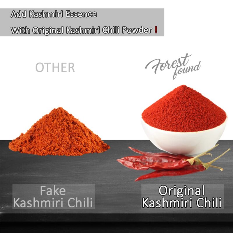 Forest Found Kashmiri Red Chilli Powder | Lal Mirch |Pure And Ready To Use | 100% Authentic,Mild,Deep Red Color (500 Gm) - Image 6