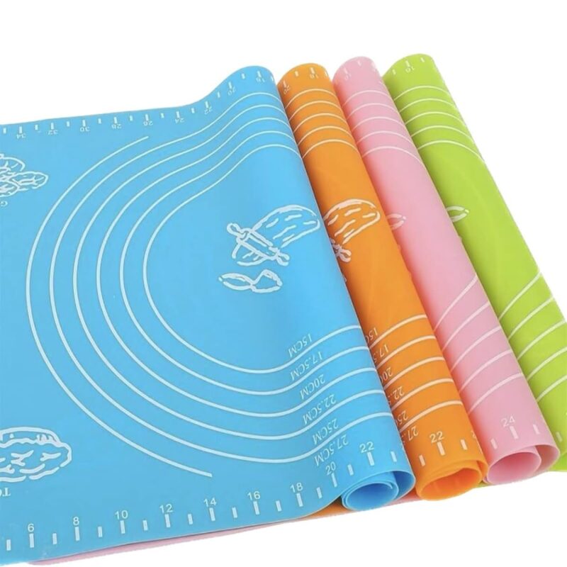 Carrot - Silicone Baking Mat Silicone Chapati Atta Kneading Mat Non-Stick Fondant Rolling Mat Stretchable for Kitchen Roti Chapati (Baking Mat 50 * 40 cm) (Color May Vary, 1) - Image 9