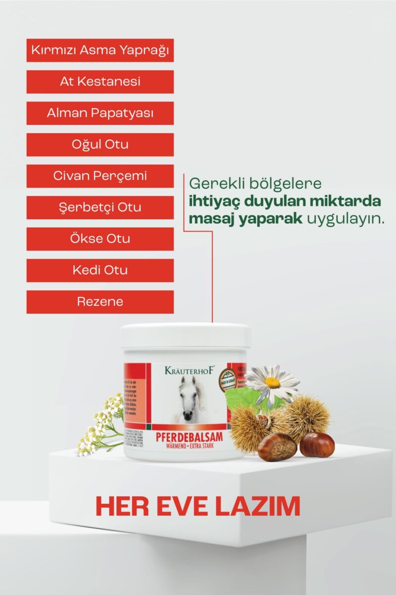 Krauterhof Winter-Warming Gel (Strong Effect) With Hops, Yarrow, Mistletoe, Lemon Balm, Vines Leaves, Horse Chestnut - 250 ml - Image 2