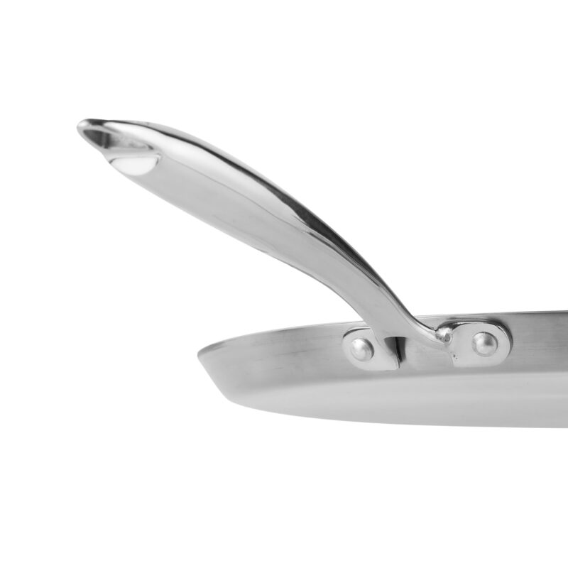 Vinod SAS Pro Platinum Triply Stainless Steel Dosa Tawa - 28 cm | 4.0 mm Thick | Hexa Design | Metal Spoon Friendly | Riveted Handle | Gas, Induction Base | 5-Year Warranty - Image 4