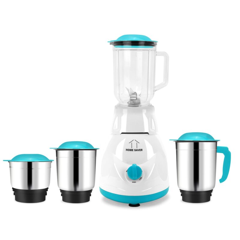 HOME SAVER 750watt HeavyDuty SuperPower Juicer Mixer Grinder With 3 Sharp Stainlees Steel and 1 Juicer Jar Set For Kitchen Grinding Mixing and Juicing | 1 Year Warranty | CD Green Color