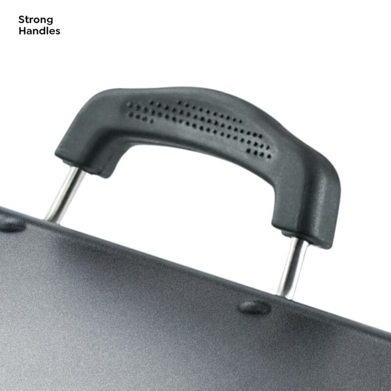 Prestige Aluminium Omega Select Plus Residue Free Non-Stick Heavy Gauge Square Tawa, 30 cm, Black - Image 2