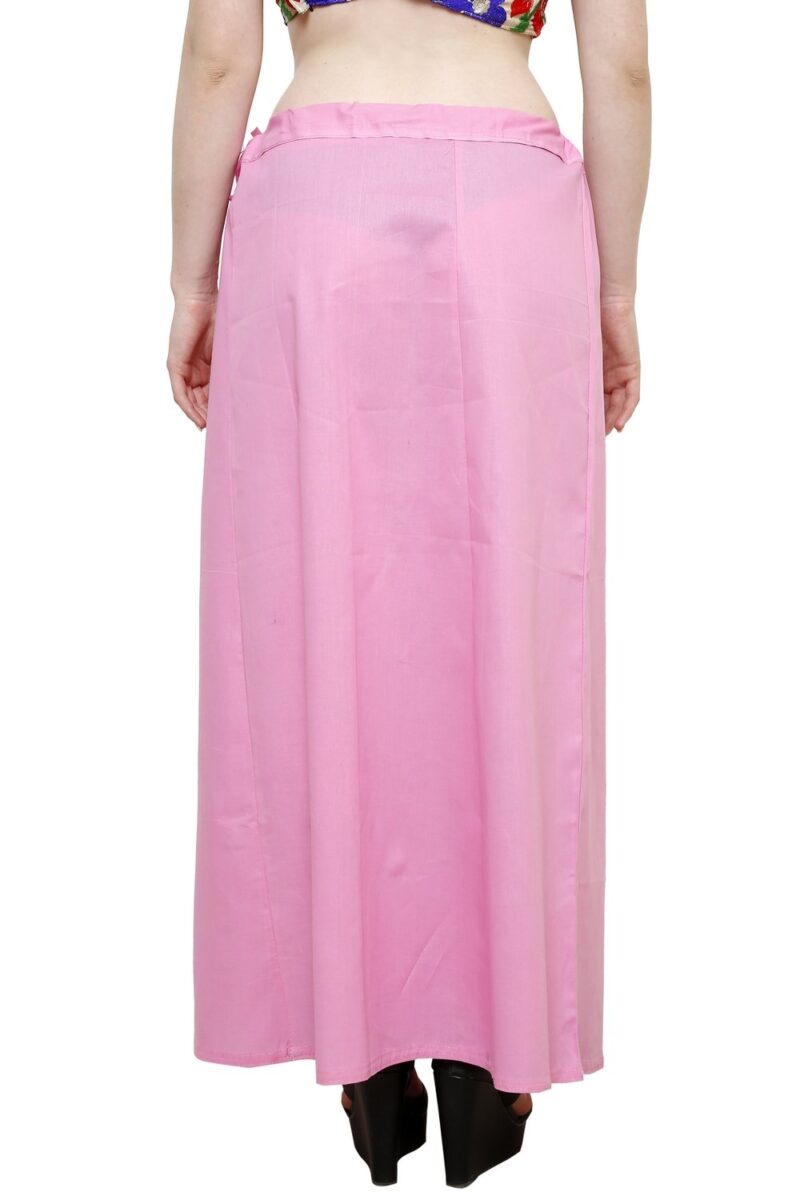 Pistaa's Women's Cotton Pastle Inskirt Saree Petticoats (PTCPP, Pink, Free Size) - Image 4