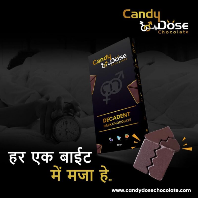 Candy Dose Chocolate Candy Dose Decadent Dark Chocolate – Mood Enhancement Chocolate for Couples & Romantic Moments (50g) (Pack of 1) - Image 9