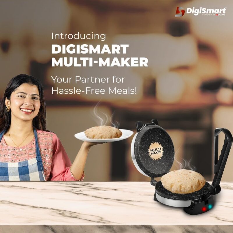 DIGISMART Multi-Maker, Versatile Roti/Paratha/Omelette/Thepla/Khakhra/Dosa Maker, Nonstick Coating, Easy to Use, Durable Design come with 1 Year Warranty - Image 7