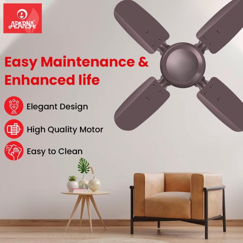 Aparna Swift 600 mm (24 inch) High-Speed Ceiling Fan (Metallic Brown) - Image 5
