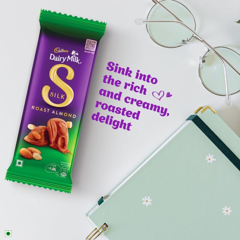 Cadbury Dairy Milk Silk Roast Almond Valentine's Gift Pack Chocolate Bars, 58 g - Image 8