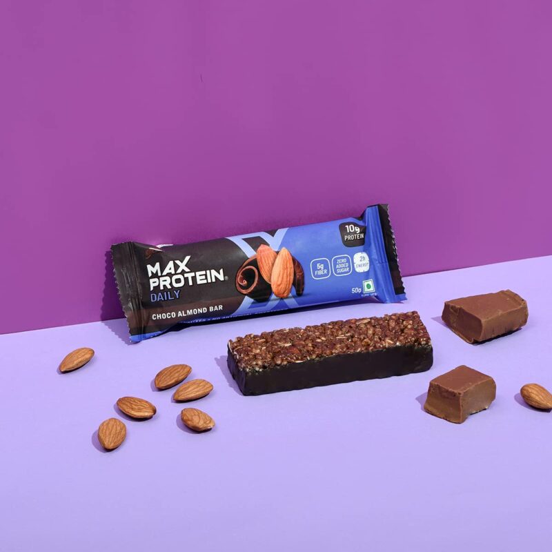 RiteBite Max Protein Daily Choco Almond 10g Protein Bars [Pack of 6] - 300g - Image 2
