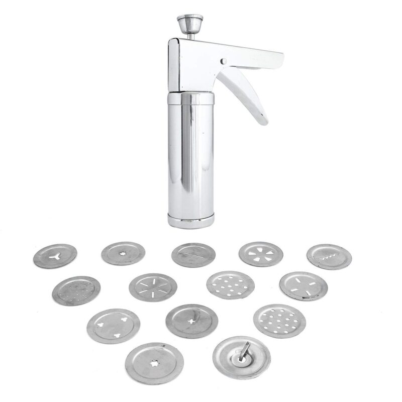 Ritu Stainless Steel Kitchen Press with Different Types of Jalies, Murukku Maker/Bhujiya Maker/Noodles/Cookies/Namkeen/Chakali Maker/Sev Maker/Farsan Maker/Gathiya Maker - Image 3