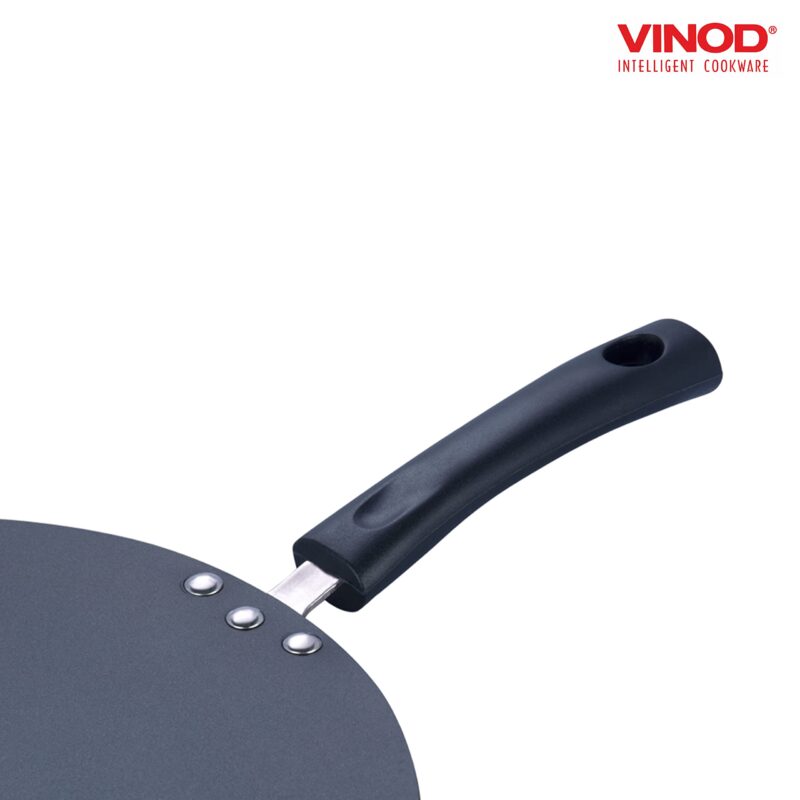 Vinod Zest Aluminium Non Stick Flat Multi Tawa - 32.5 cm | Triple Layer Ceramic Coating | 4mm Extra Thick Roti Tawa | Bakelite Handle | Gas and Induction Base | 1 Year Warranty - Image 5