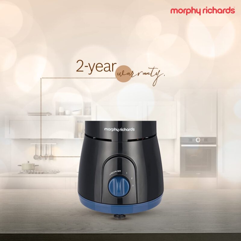 Morphy Richards 750W Relish 4 Jars Mixer Grinder, Black and Blue, Regular - Image 17
