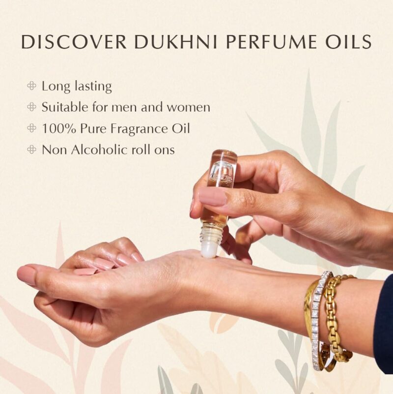 Sandalia Attar & Sandalia Jasmine Attar Oil by Dukhni | 2 x 6ml Arab perfume oils for men and women | 100% pure ittar roll on perfume, chandan, sandal, sandalwood oil, mogra | Islamic Fragrances - Image 6