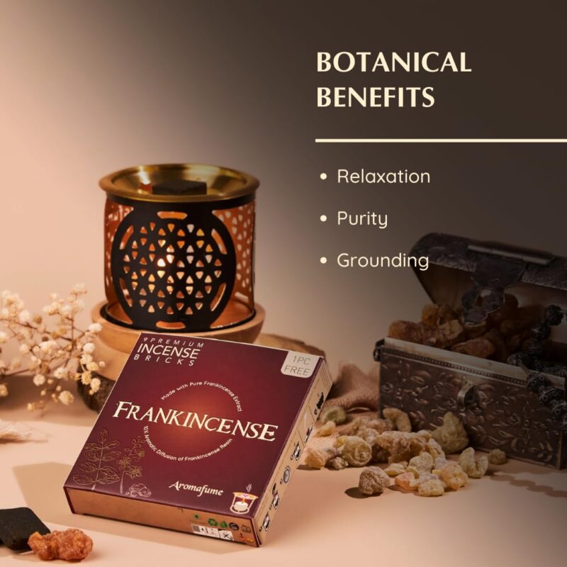 Aromafume Frankincense Incense Bricks Refill Pack | 3 Trays X 9 Bricks | Boswellia Carterii & Boswellia Serrata Extract, Native To East Africa & India | Calms & Relaxes | Low-Smoke & Non-Toxic - Image 7
