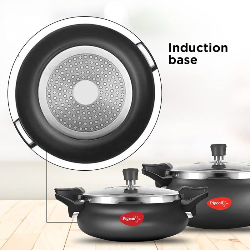 Pigeon by Stovekraft All in One Value Pack Hard Anodized Cooker Set, 5-Pieces, Black - Image 7