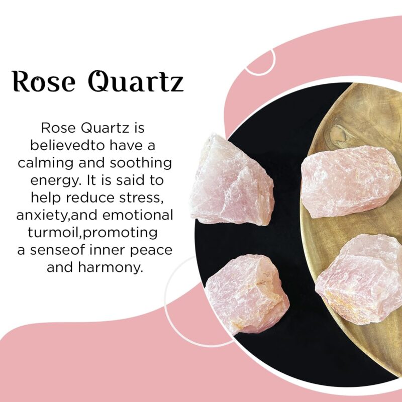 Shubhanjali Original Healing Crystal Raw Rose Quartz Stone for Reiki, Vastu, Meditation & Home Décor | 200gm | Natural Crystal Stone Gem Stone | Natural Crystals Products | Perfect Gift - Image 4