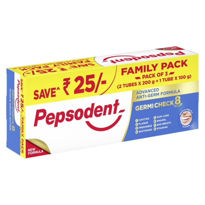 Pepsodent Germicheck 8 Actions, Whole Mouth Toothpaste With Anti-Germ Formula, Clove And Neem Oil, 500 g Family Pack - Image 7