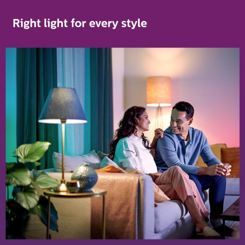 Philips Wiz Smart WI-Fi LED Bulb E27 9-Watt, 16 Million colors , Compatible with Amazon Alexa and Google Assistant, Pack of 1 - Image 2