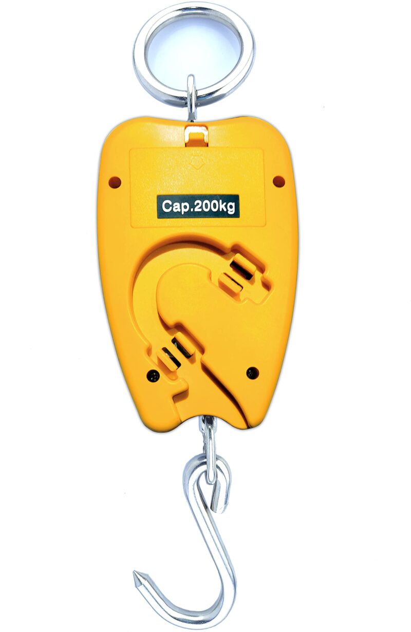 NIVAYO 200 Kg Capacity, Mini Crane Scale with 2 AAA Batteries for Luggage, Home Weighing Scale (Yellow) - Image 6