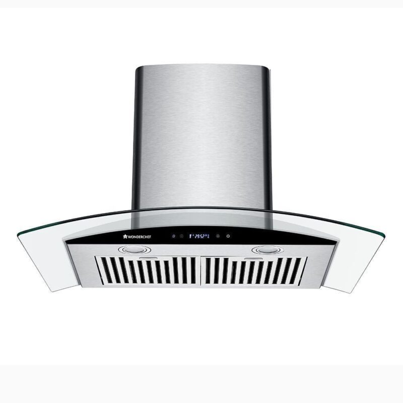 Napoli Curve Glass Chimney 60cm/1250m3/h with Baffle Filters - Image 13