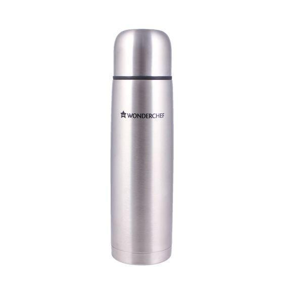 Hot-Bot, 1000ml, Double Wall Stainless Steel Vacuum Insulated Hot and Cold Flask with Travel Pouch, Copper Plated Inner Wall, Spill & Leak Proof, 2 Years Warranty