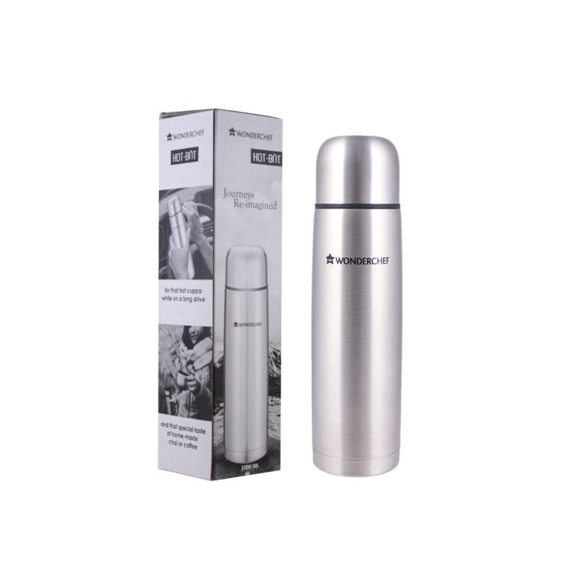 Hot-Bot, 1000ml, Double Wall Stainless Steel Vacuum Insulated Hot and Cold Flask with Travel Pouch, Copper Plated Inner Wall, Spill & Leak Proof, 2 Years Warranty - Image 10
