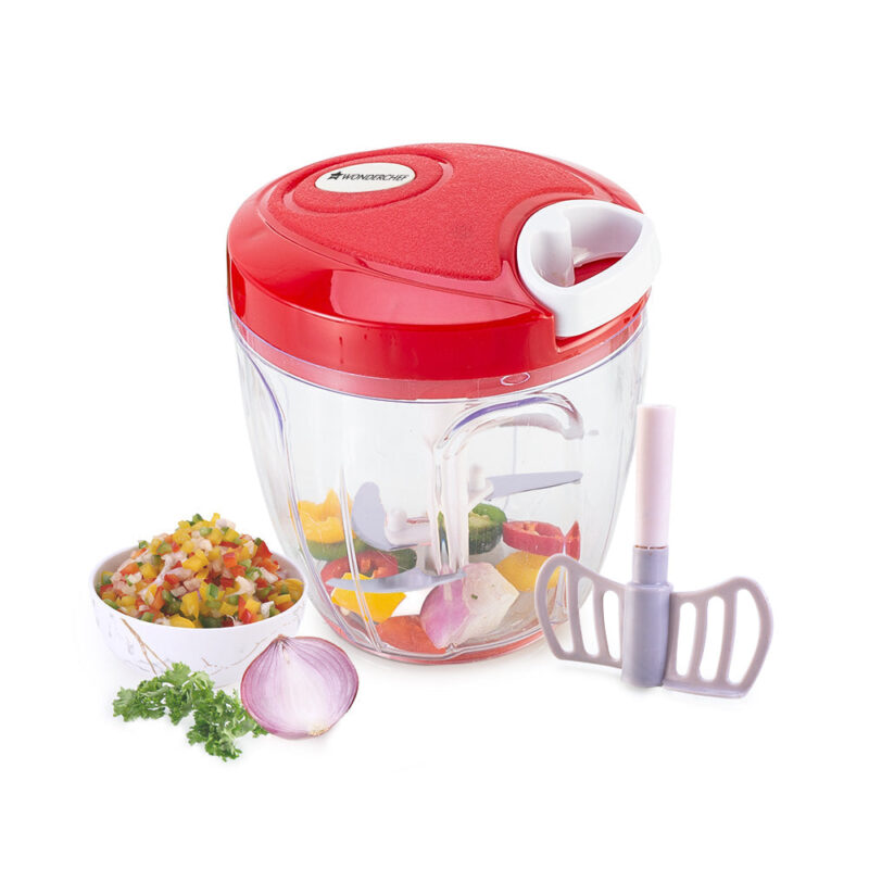 Jumbo String Vegetable Chopper & Whipper | Vegetable Cutter | Dip Whipper | Anti Slip | 5 Stainless Steel Blades | 1 Year Warranty - Image 10