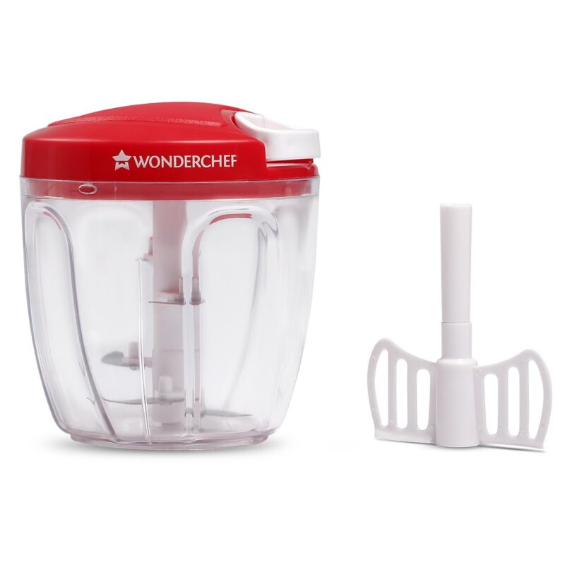 Jumbo String Vegetable Chopper & Whipper | Vegetable Cutter | Dip Whipper | Anti Slip | 5 Stainless Steel Blades | 1 Year Warranty - Image 4