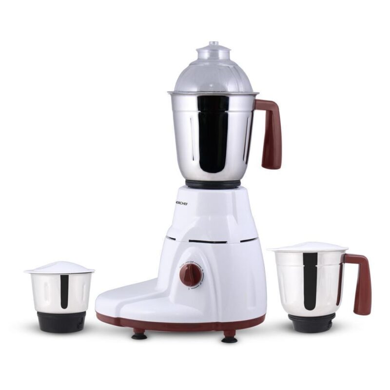 Rialto Mixer Grinder, 750W With 3 Thicker Steel Jars, Die-cast Jar Base, Sharp Blade, 5 Years Warranty on Motor, White & Brown - Image 11