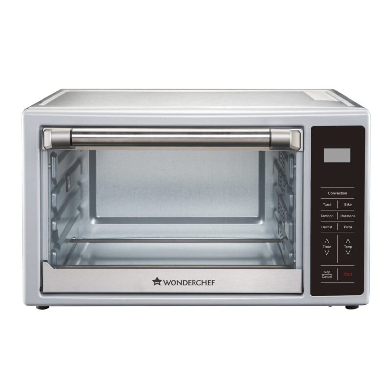 Prato Digital Oven Toaster Griller (OTG) | 30 Litres with 6 Pre-set Cooking Menus | Rotisserie, Convection Mode | All in one Air Fry, Bake, Grill, Dehydrate, Toast, Broil | Digital Display | Temperature Control | 8 Accessories | 2 Years Warranty | Silver - Image 2
