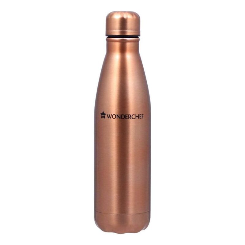 Hydro-Bot, 500ml, Stainless Steel Single Wall Water Bottle, Light Weight, Spill and Leak Proof, Brown, 2 Years Warranty - Image 12