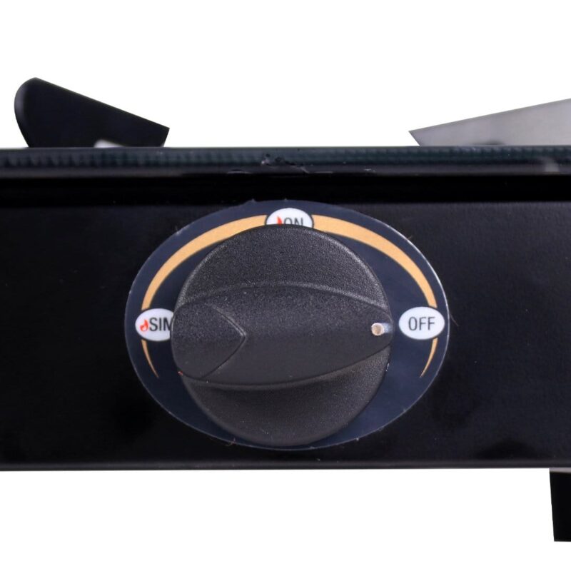 Ultima 4 Burner Manual Glass Cooktop | 6mm Toughened Glass Cooktop | Stainless Steel Drip tray | Anti-Skid Legs | Large Pan support | Manual Ignition | 360 degree Revolving Nozzle | Black steel frame | 2 Year Warranty | Black - Image 2