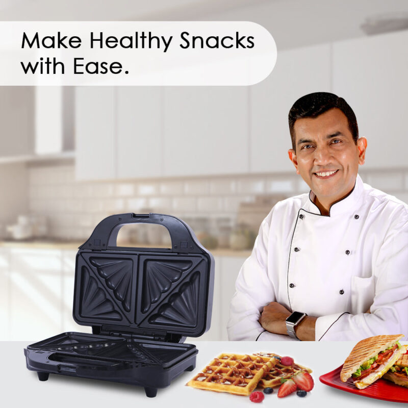 Prato Plus 3 in 1 Grill Sandwich, Grill & Waffle Maker, 900W, 1 Year Warranty - Image 3