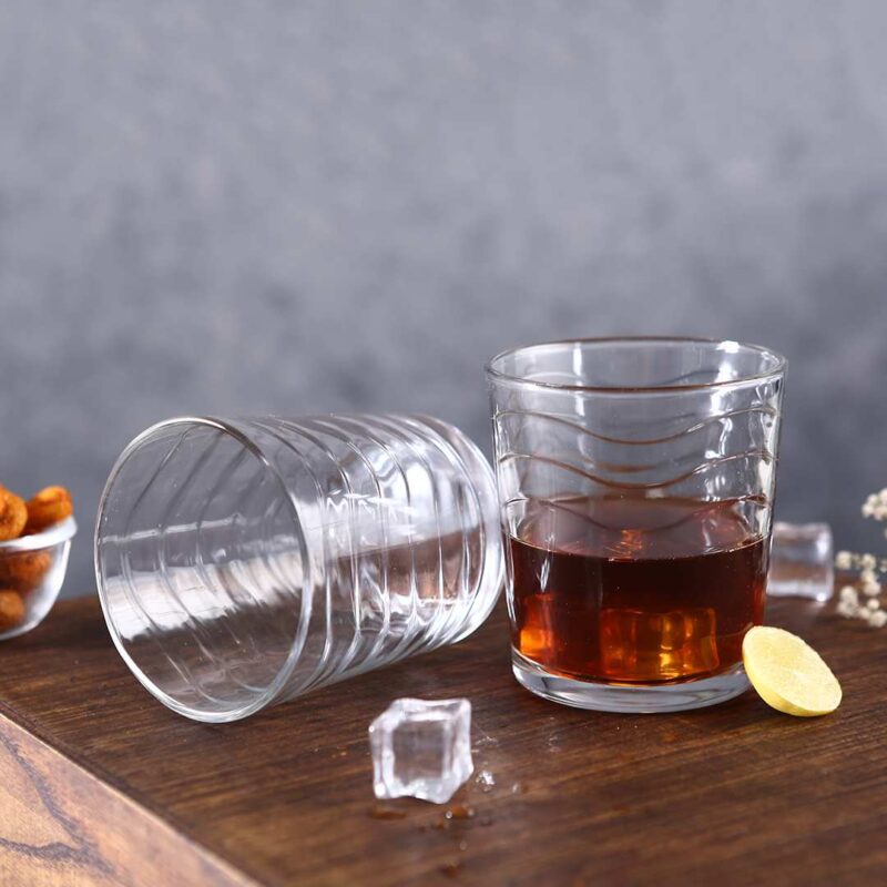 Modena Whiskey Glass Waves 285 Ml (Set Of 6) - Image 2
