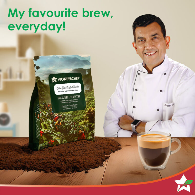 Coffee Powder for 5-Bar Espresso Coffee Machine | 250 gm | Fresh Medium-Fine Grind | Medium-Dark Roast | Premium Quality Arabica | 100% Pure Coffee | Blend Earth