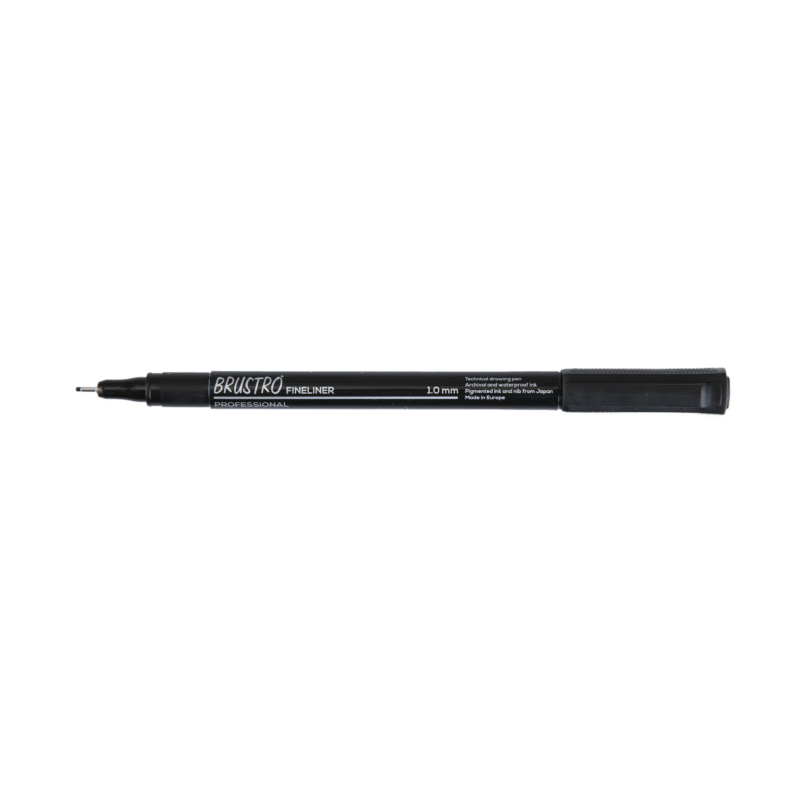 Brustro Professional Pigment Based Fineliner Black | Set of 10 - Tip Size 1mm |Archival Waterproof UV Resistant Ink |Ideal For Technical Drawing,Waterproof,Artist Illustration,Sketching,Mandala - Image 3