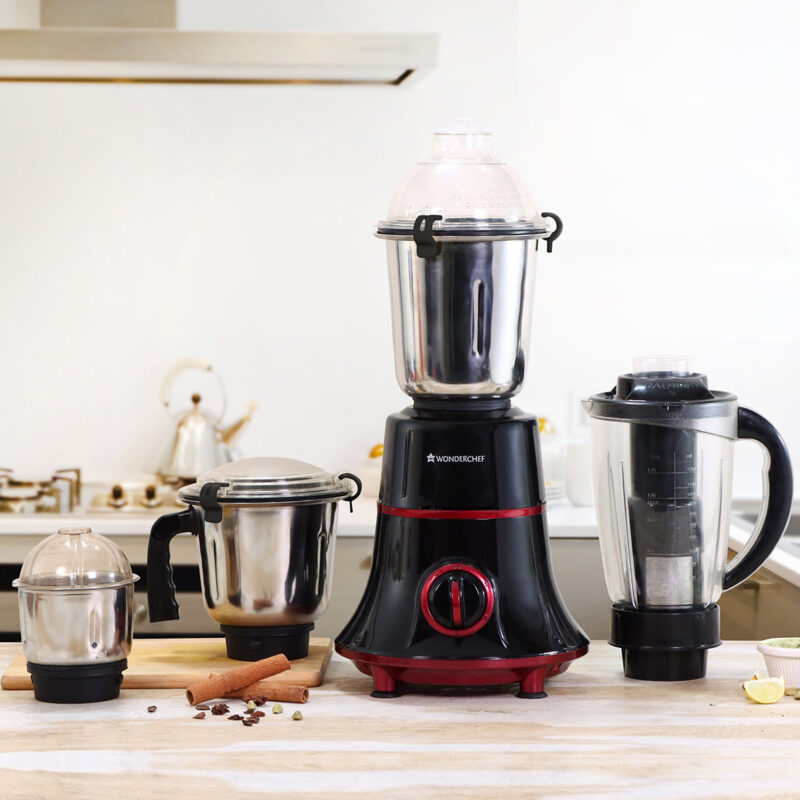 Wonderchef Renewed Glory Mixer Grinder | 750W | 4 Stainless Steel Jars and Anti-rust Stainless Steel Blades | Ergonomic Handles - Image 13