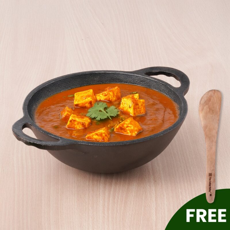 CASTrong Cast Iron Kadai, Pre-seasoned, Nonstick, 100% Pure, Toxin-free, Free ₹110 Spatula, 25.2cm, 2.2L, 2.37kg - Image 14