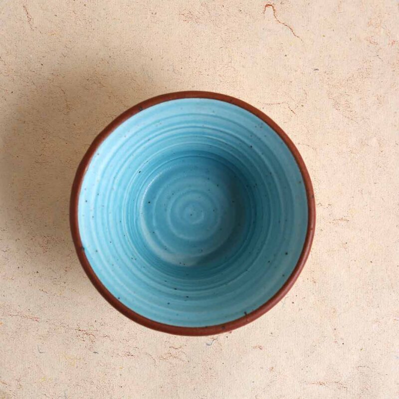 Teramo Stoneware Japanese Bowl 210 ml - Blue (Set of 2) - Image 5